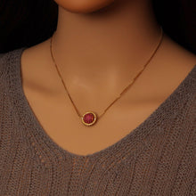 Load image into Gallery viewer, Gold Silver Chain Pink Planet Ball Pendant Necklace, Sku#A212
