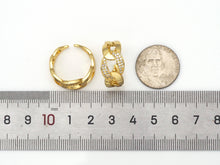 Load image into Gallery viewer, CZ Pave Oval Link Shape Adjustable Ring,X224