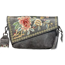 Load image into Gallery viewer, Embroidered Chinese-Style Women's Handbag - PU Leather Crossbody Shoulder Bag with Multiple Compartments