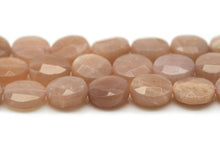 Load image into Gallery viewer, Natural Quality Faceted Coin Peach Moonstone Beads, Sku#HY5