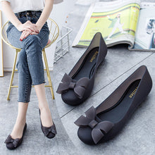 Load image into Gallery viewer, Women's Slip-On Flats with Bow Detail - Comfortable Round Toe Casual Shoes
