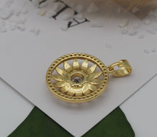 Load image into Gallery viewer, CZ Sunflower Charm, Sku#LK637