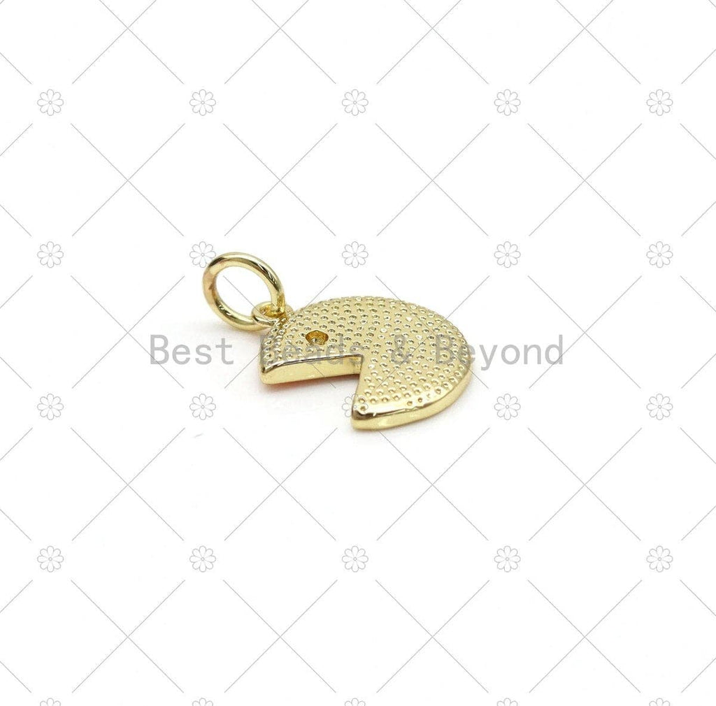 Enamel Colorful Cute Gluttonous Face with CZ Eye Shape Pendant, 18K Gold Filled Face Charm, Necklace Bracelet Charm Pendant, Sku#F1445C
