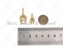 Load image into Gallery viewer, CZ Micro Pave Soda Tab Shape Pendant/Charm,Cubic Zirconia Charm, Necklace Bracelet Charm Pendant,9x11mm/12x16mm, Sku#LK221