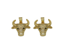 Load image into Gallery viewer, Gold Pave Ram Charm, Sku#LD303