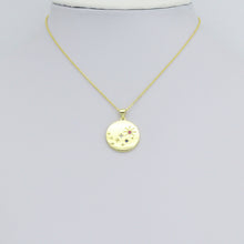 Load image into Gallery viewer, Colorful CZ North Star Coin Gold Charm Pendant,Sku#LX859