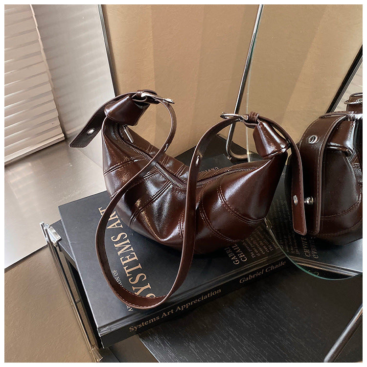 Dumpling Crossbody Bag - Retro PU Leather Shoulder Bag for Women | Sarah Express