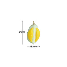 Load image into Gallery viewer, Enamel Gold Durian Charm Pendant,Sku#LK1228