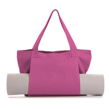 Load image into Gallery viewer, Women's Large Canvas Yoga Tote Bag – Shoulder &amp; Handheld Organizer | Multiple Colors