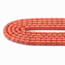 Load image into Gallery viewer, Orange Coral Jade Barrel Shape Beads, Sku#U1737
