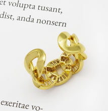 Load image into Gallery viewer, CZ Oval Link Adjustable Ring, Sku#LD238