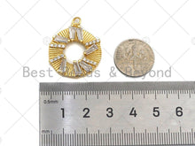 Load image into Gallery viewer, Gold Donghnut Charm/Pendant, Dainty Circular Ring Charms, Gold Charm, Gold Pendant, Necklace Charms, 23x26mm, Sku#LK100