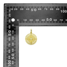 Load image into Gallery viewer, Gold North Star Compass Coin Charm Pendant, Sku#LK1023