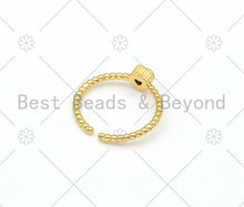Load image into Gallery viewer, Violet CZ Heart Shape Adjustable Ring, Sku#X227