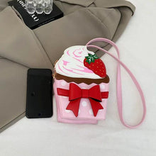Load image into Gallery viewer, Women's Bow Color-Block Crossbody Bag – Compact PU Leather Shoulder Bag with Card Holder