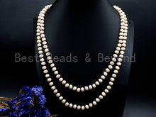 Load image into Gallery viewer, 60 inches/36inches Hand-Knotted Beige Crystal Necklace, D5