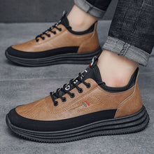 Load image into Gallery viewer, Men's Casual Sports Sneakers – Stylish PU Leather Round Toe Shoes