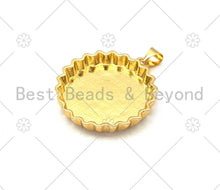 Load image into Gallery viewer, Colorful Enamel Be Free Word On Bottle Cap Pendant,18k Gold