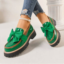 Load image into Gallery viewer, Women's Patent Leather Chunky Heel Loafers | Color-Block Slip-On Shoes EU 36–43