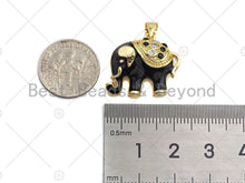 Load image into Gallery viewer, Enamel Thailand Elephant charm, Black White Red Turquoise Enamel Pendant, Enamel Elephant charm, Animal  jewelery, 19x22mm,sku#LK63