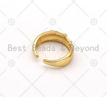 Load image into Gallery viewer, CZ Band Adjustable Ring, Sku#X211
