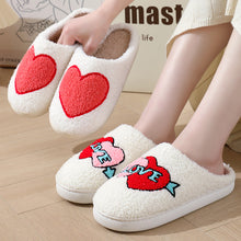 Load image into Gallery viewer, Women's Plush Embroidery Home Slippers | Suede Non-Slip Warm House Shoes