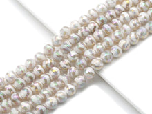 Load image into Gallery viewer, AB Mystic White Double Wavy Line Tibetan Agate Round Beads, Sku#UA246