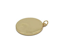 Load image into Gallery viewer, Silver Gold CZ Flower Snake Moon On Round Coin Charm, Sku#LK712