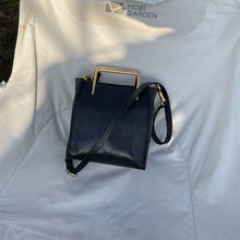 Load image into Gallery viewer, Vintage Full-Grain Leather Crossbody Bag | Small Square Cowhide Handbag for Women