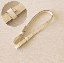 Load image into Gallery viewer, Genuine Leather Bag Strap Replacement – Adjustable Spaghetti Shoulder Strap with Gold &amp; Silver Stud Detail