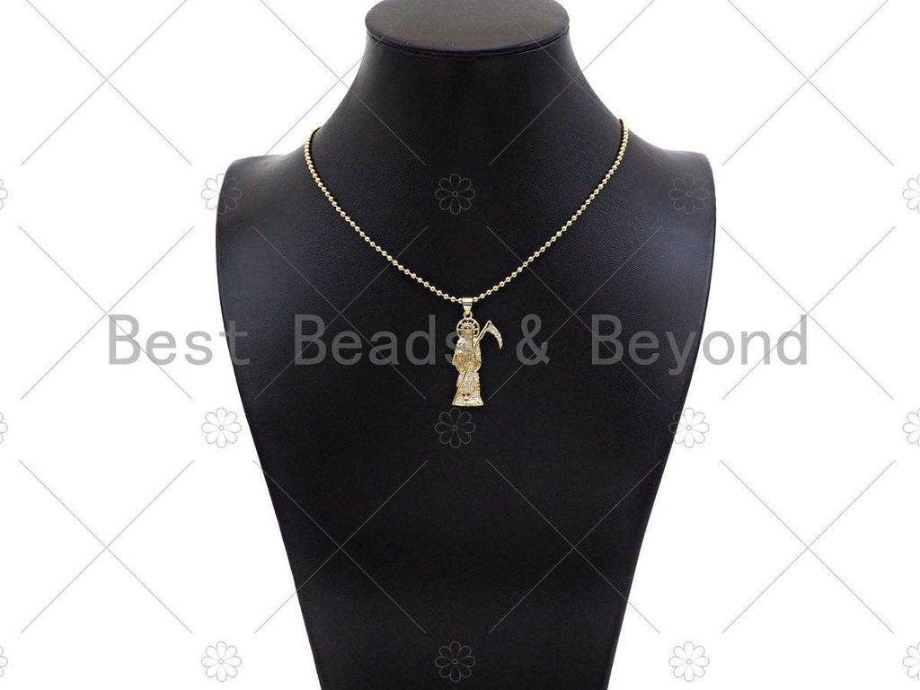 CZ Micro Pave Imperial Bodyguard  Shape Pendant/Charm, 18K Dainty Gold Charm, Necklace Bracelet Charm Pendant,16x33mm, Sku#LD29