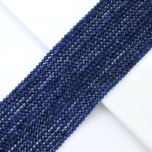 Fine Cut Sapphire Jade Round Faceted Beads, Sku#U1788