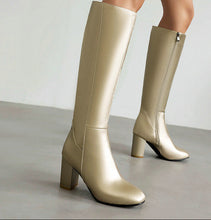 Load image into Gallery viewer, Women's Over-the-Knee High Heel Boots | Chunky Block Heel Thigh High Boots