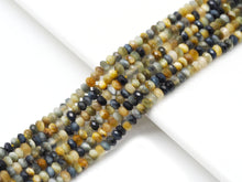Load image into Gallery viewer, Genuine Golden Blue Tiger Eye Rondelle Faceted Beads, Sku#UA287
