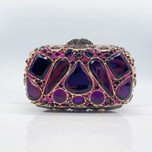 Load image into Gallery viewer, Diamond-Encrusted Evening Clutch Bag - Luxury Crystal Glass Drop Handbag for Women