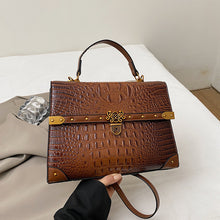 Load image into Gallery viewer, Large-Capacity Women's Handbag – Crocodile Pattern PU Leather Purse