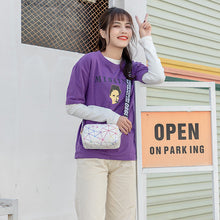 Load image into Gallery viewer, Geometric Print Camera Bag with Letter Strap