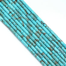 Load image into Gallery viewer, 4x13mm Smooth Tube Turquoise Beads, Sku#U1829