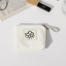 Load image into Gallery viewer, Waffle Texture Wristlet Bag – Minimalist Cotton Wristlet Pouch | Sarah Express