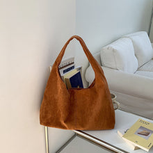 Load image into Gallery viewer, Women's Retro Suede Velvet Dumpling Shoulder Bag | Patchwork Crossbody Handbag