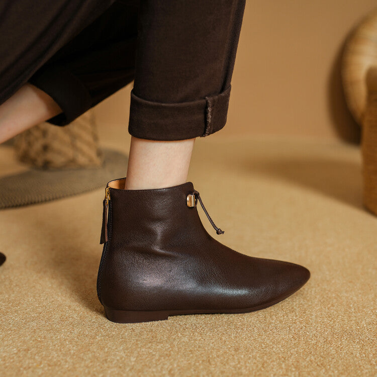 Women's Sheepskin Ankle Boots – Waterproof Soft Sole Casual Boots | Black & Brown