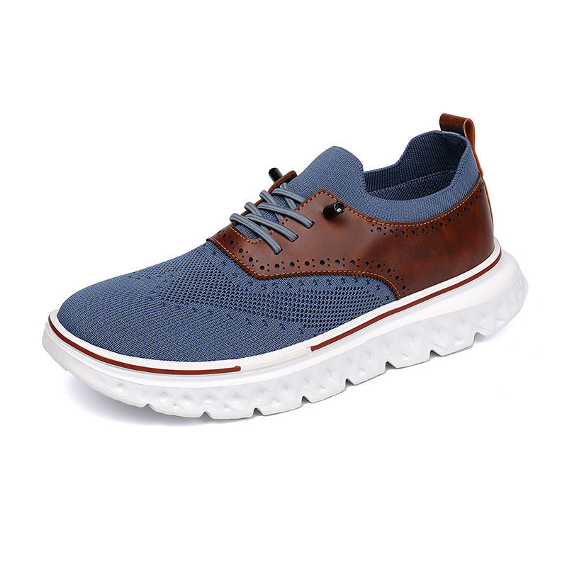 Men's Extra-Large Casual Sneakers – Breathable Microfiber Lace-Up Shoes | Sizes 39–48