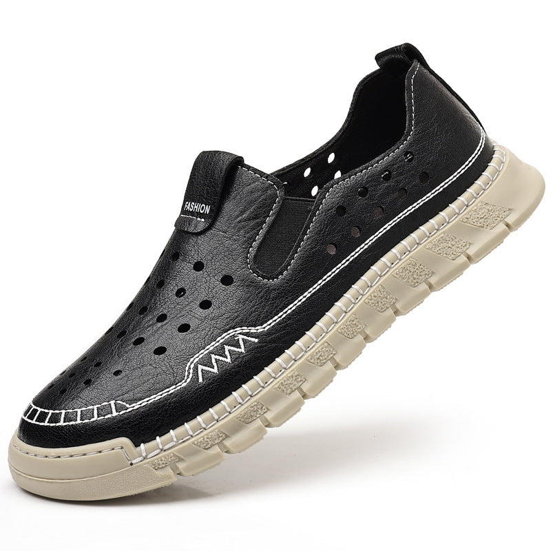 Men's Breathable Hollowed-Out Slip-On Casual Shoes | Summer Comfort Footwear