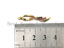 Load image into Gallery viewer, Rainbow CZ Latch Back Lightning Earring Wires, Sku#J145