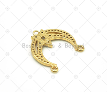 Load image into Gallery viewer, CZ Cresent Moon Charm, Sku#LK549