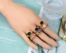 Load image into Gallery viewer, Oval CZ Chunky Adjustable Ring, Sku#X299