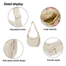 Load image into Gallery viewer, Women's High-Capacity Nylon Crossbody Bag - Lightweight Everyday Shoulder Bag