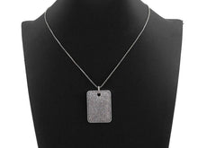 Load image into Gallery viewer, Antique Finish CZ Micro Pave Rectangle Pendant,Silver Tone, Clear Cz Big Pave Rectangle Charm Pendant,30x40mm,sku#F995
