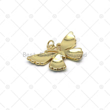 Load image into Gallery viewer, Enamel Colorful Butterfly Shape Pendant, 18K Gold Filled Butterfly Charm, Necklace Bracelet Charm Pendant,Sku#L637