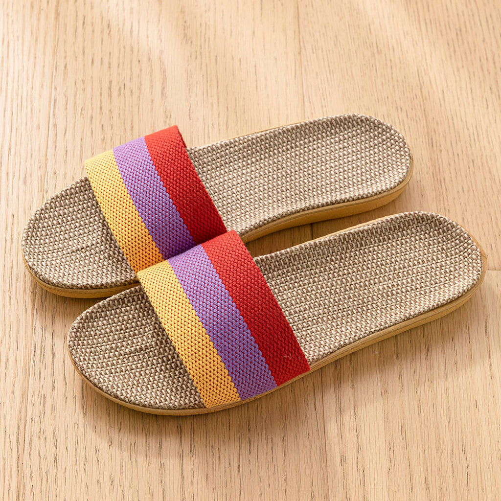 Breathable Linen Slippers - Deodorizing Sweat-Absorbing Indoor Outdoor Slides